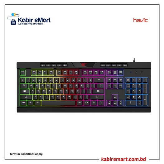 Havit GameNote KB500L Multi-Function LED Backlit USB Gaming Keyboard Black