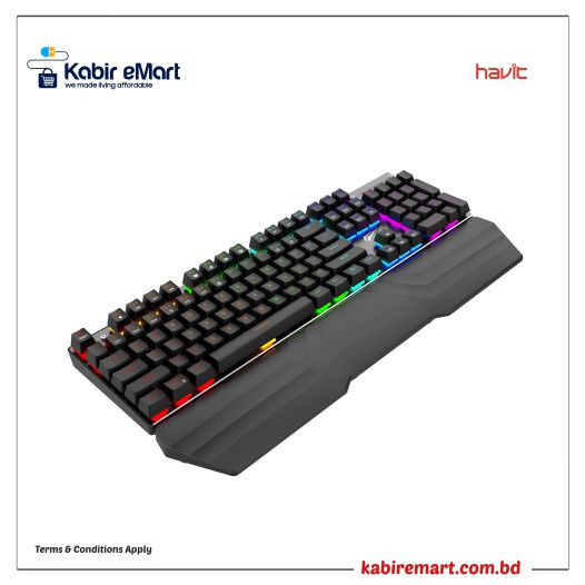 Havit HV-KB856L RGB Mechanical Gaming Keyboard With Bangla