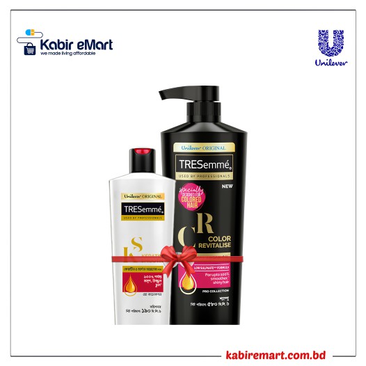 TRESemme Color Revitalize Shampoo - 580ml Get TRESemme Keratin Smooth Conditioner - 190ml Free