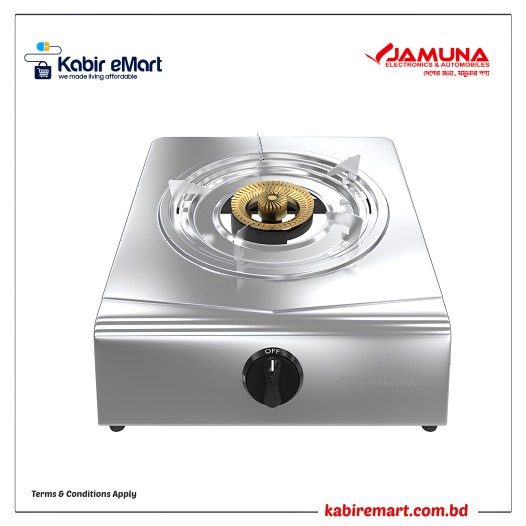 Jamuna Gas Stove JGS-GB01SS LPG/NG (Brass Burner)