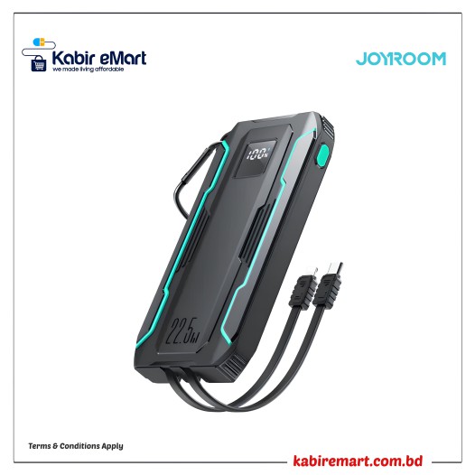 Joyroom JR-L017 10000mAh 22.5W Power Bank with Dual Cables