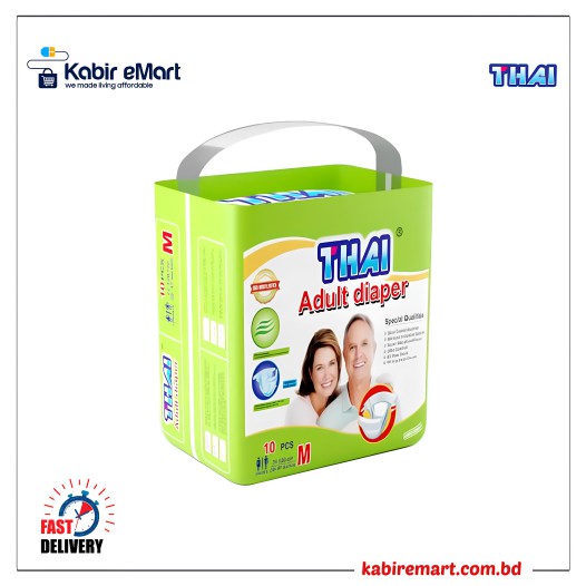 Thai Adult Belt Diapers- 10 Pcs, M Size