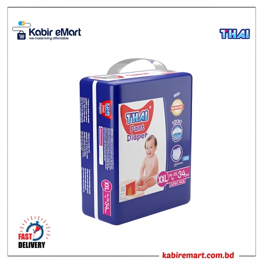 Thai Pant System Baby Diapers  XXL - (14-25 kg) 34pcs