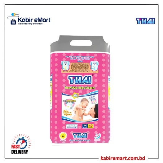 Thai Pant Diaper M ( 5- 12 kg ) 40 Pcs