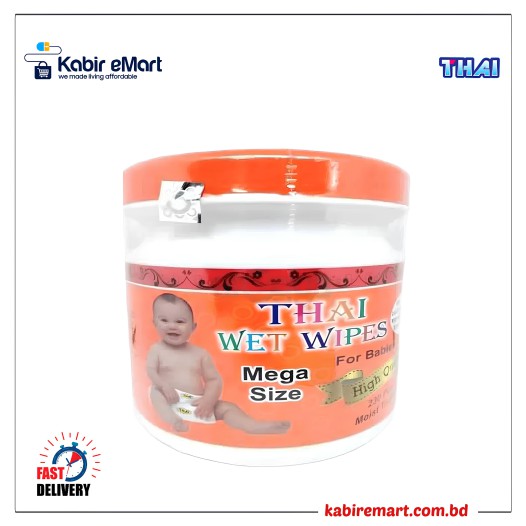 Thai Wet Wipes 230pcs in Tube (Orange Colour)