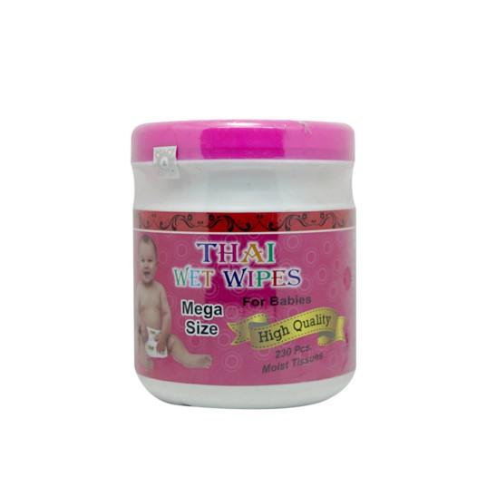 Thai Wet Wipes 230pcs in Tube (Pink Colour)