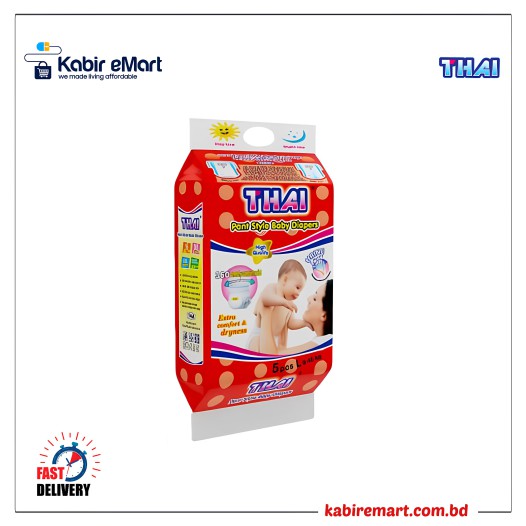 Thai Pant System Baby Diapers -L Size (9-16kg) 5pcs