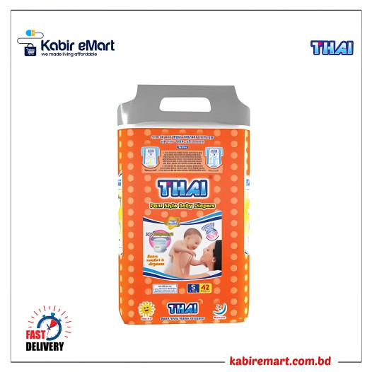 Thai Pant System Baby Diapers -S  (4-8kg)  42pcs