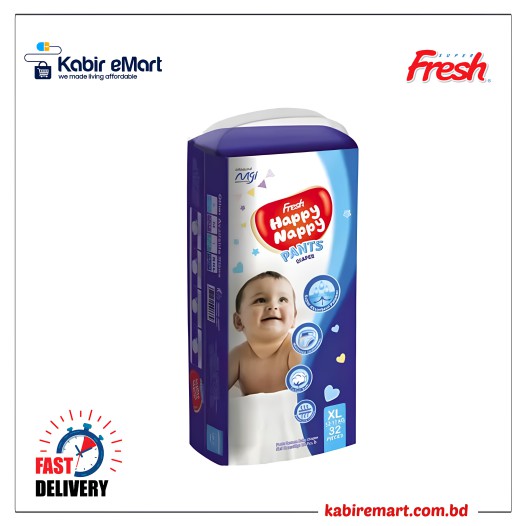 Fresh Happy Nappy Pant Diaper XL(12-17 kg) 32pcs