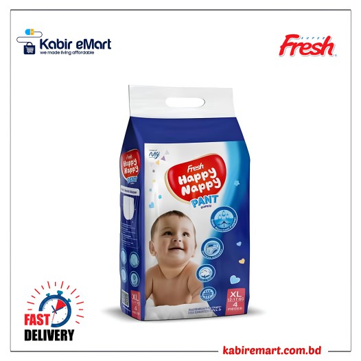 Fresh Happy Nappy Pant Diaper XL (12 -17 kg) 4 pcs