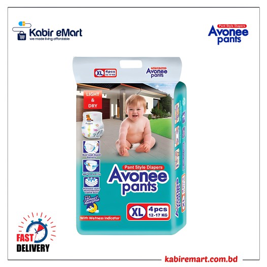 Avonee Baby Diaper Pants XL (12-17 kg) 4 pcs