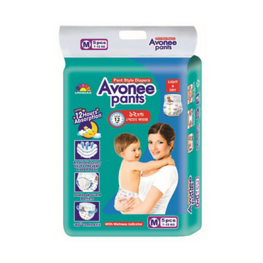 Avonee Baby Diaper Pants M (7-12 kg) 5 pcs