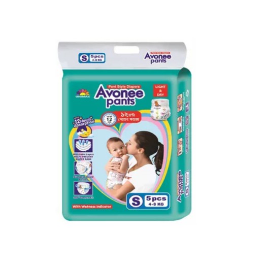 Avonee Baby Diaper Pants S (4-8 kg) 5 pcs