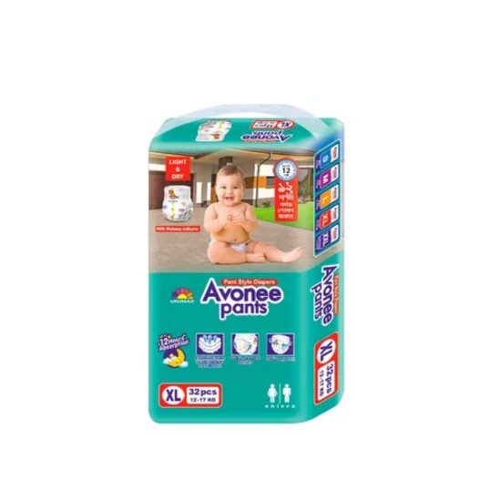 Avonee Junior 5 Baby Diaper Pants XL( 12-17 ) kg 32 pcs