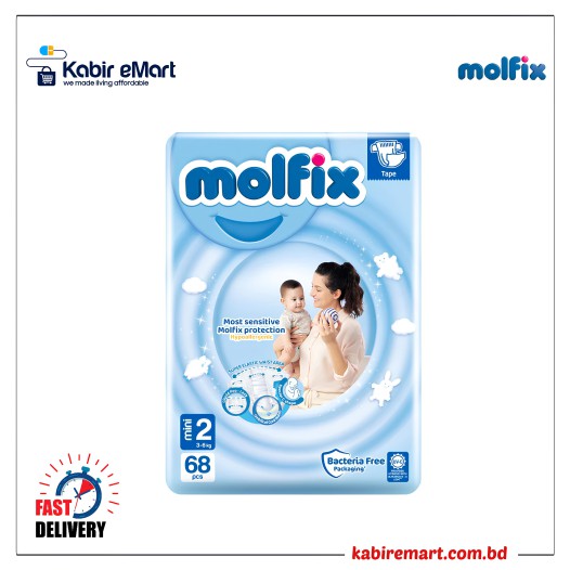 Molfix Baby Diaper Belt 2 Mini ( 3-6) kg 68 pcs