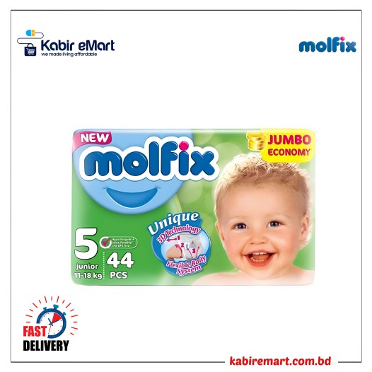 Molfix Jumbo Junior Belt (11-18 Kg) 44 Pcs