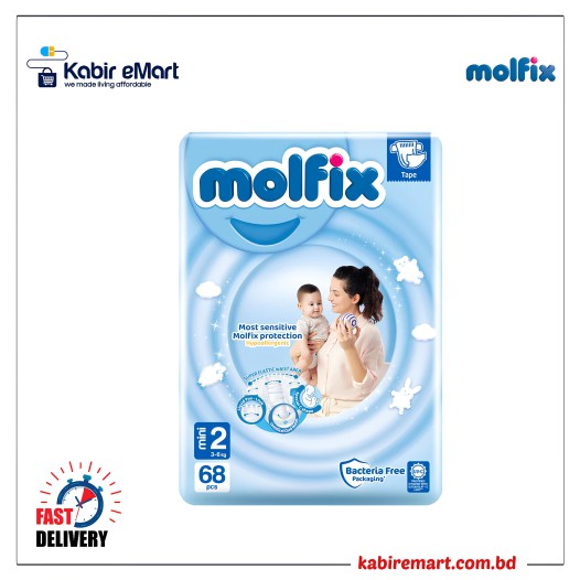 Molfix Mini Belt (3-6 Kg) 60 Pcs