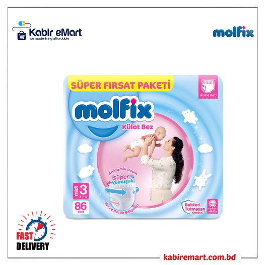 Molfix Diaper Pant Super 3 Midi (6-11 kg) 86 pcs