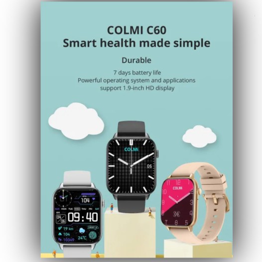 COLMI C60 1.9inch Waterproof Bluetooth Calling Smart Watch