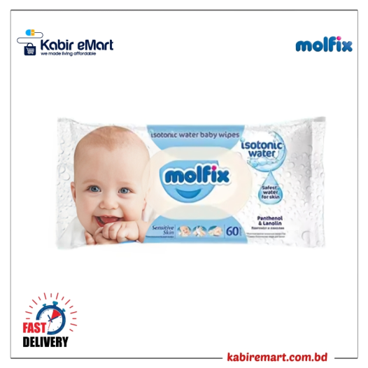 Molfix Wet Wipes With Lid 60 Pcs