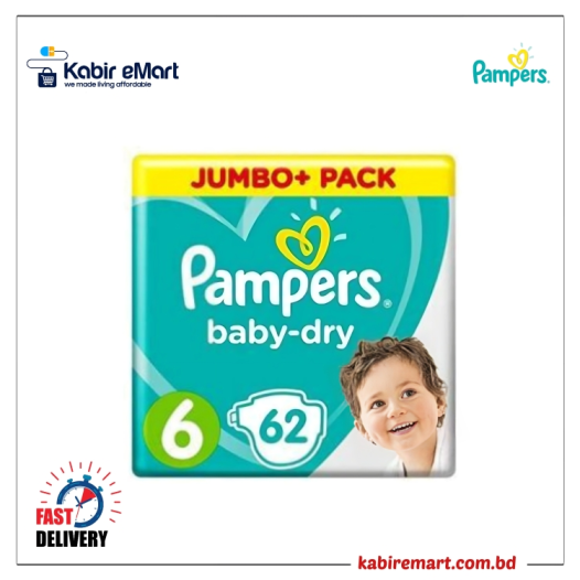 Pampers Baby Dry Size 6 Belt (13-18kg) 62 pcs