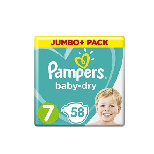 Pampers Baby Dry Size 7 Belt (15kg) 58 Pcs