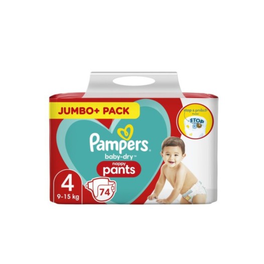 Pampers Baby Jumbo Size 4 pant (9-15 kg) 74 pcs