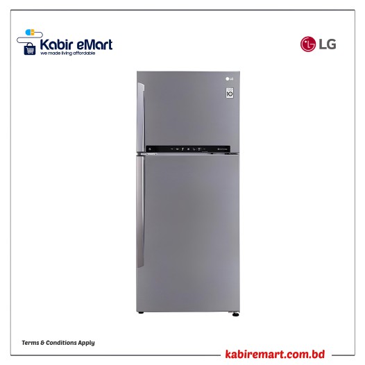 LG 437 LITER TOP MOUNT NO-FROST REFRIGERATOR SHINY STEEL 2B432HLHL