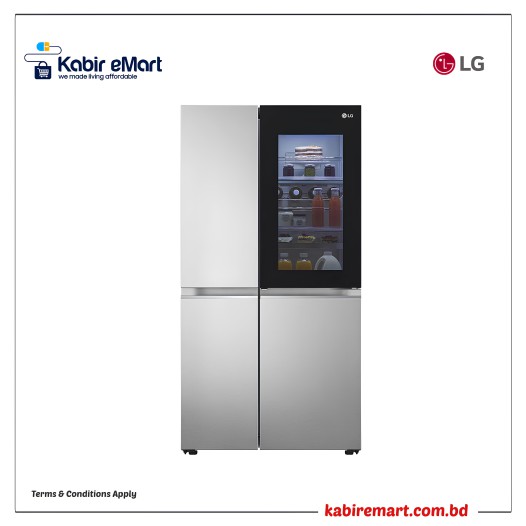 647L SIDE-BY-SIDE-FRIDGE WITH INSTAVIEW DOOR-IN-DOOR™ IN NEW NOBLE STEEL  GS-Q6472NS