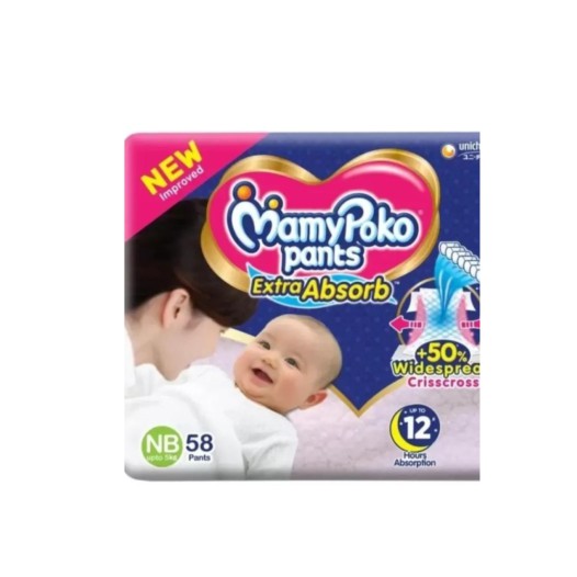 MamyPoko Pants Newborn (0-5 Kg) 58 Pcs