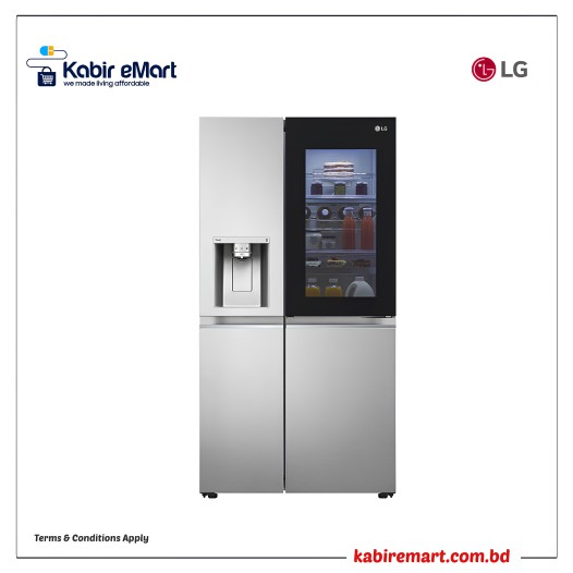 617L SIDE-BY-SIDE-FRIDGE WITH INSTAVIEW DOOR-IN-DOOR IN NEW NOBLE STEEL   GS-X6172NS