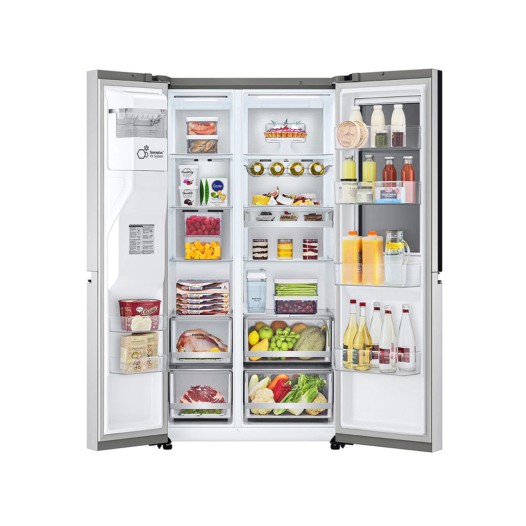 617L SIDE-BY-SIDE-FRIDGE WITH INSTAVIEW DOOR-IN-DOOR IN NEW NOBLE STEEL   GS-X6172NS