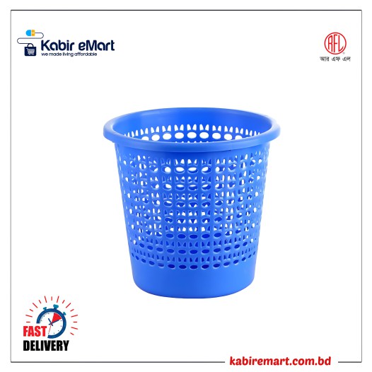 Wave Paper Basket Blue