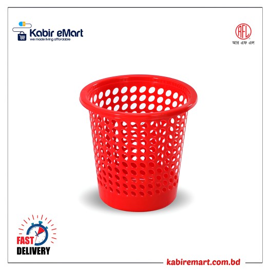 RFL Dust Keeper Paper Basket Medium Red