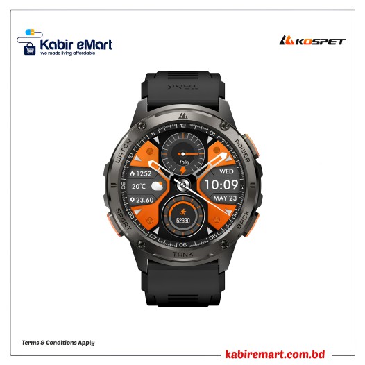 Kospet Tank T3 Rugged Bluetooth Calling Smartwatch