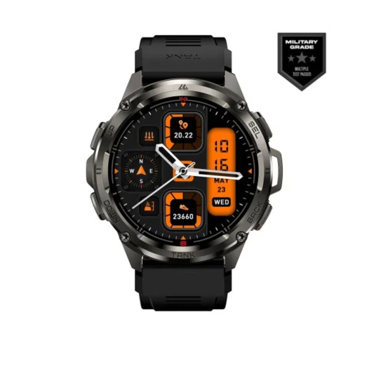 Kospet Tank T3 Ultra Rugged Bluetooth Calling Smartwatch With Dual-Band GPS