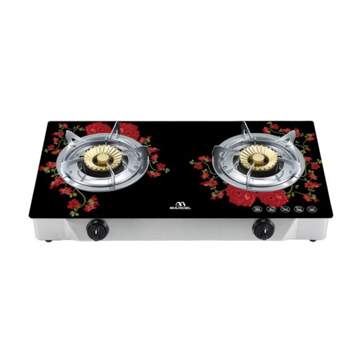 MGS-GDB10 (LPG/NG) Marcel Gas stove Glass Top Double Burner