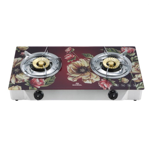 MGS-GDB10 (LPG/NG) Marcel Gas stove Glass Top Double Burner