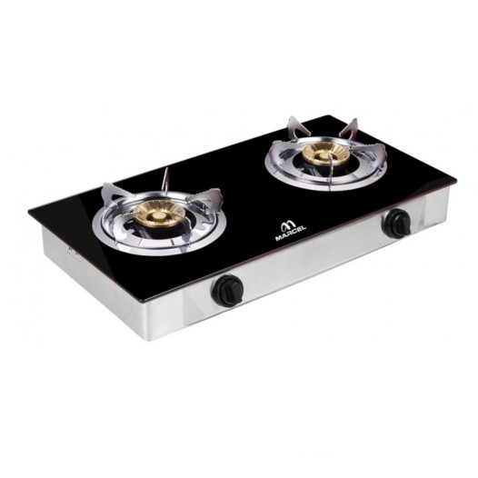 MGS-GDB90 (LPG/NG) Marcel Gas stove Glass Top Double Burner