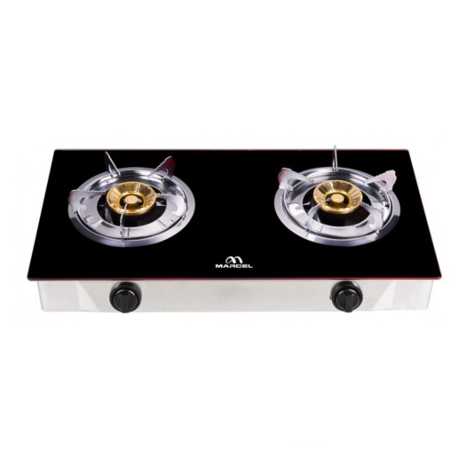 MGS-GDB90 (LPG/NG) Marcel Gas stove Glass Top Double Burner