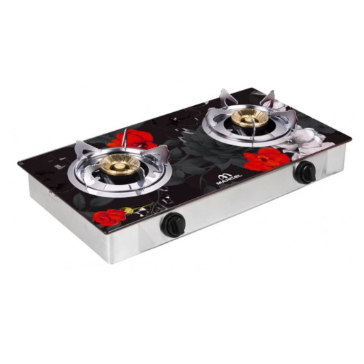 MGS-GDB90 (LPG/NG) Marcel Gas stove Glass Top Double Burner