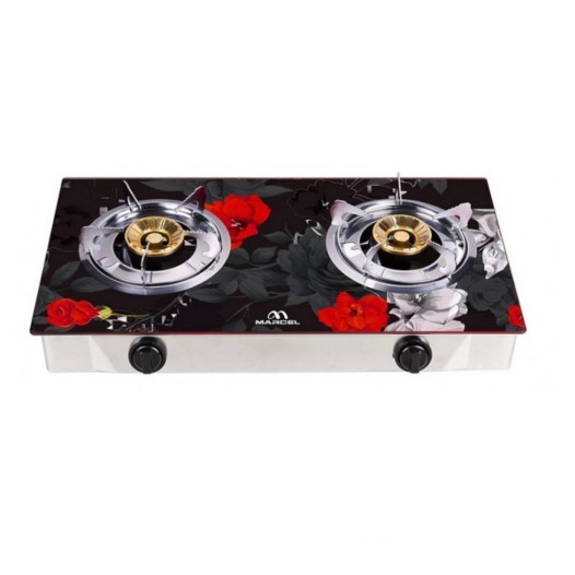 MGS-GDB90 (LPG/NG) Marcel Gas stove Glass Top Double Burner