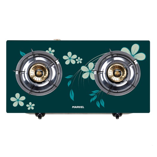 MGS-GNS1 Blue-Jasmine (LPG/NG) Marcel Gas stove Glass Top Double Burner