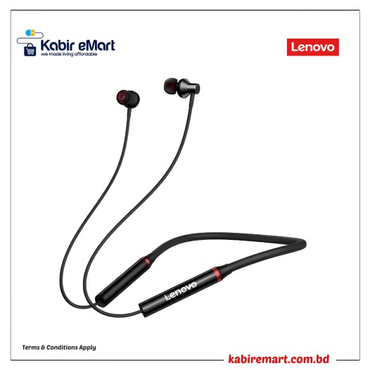 Lenovo HE05X Bluetooth Neckband Earphone Black