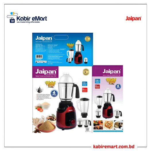 Jaipan Hotel Toofaan 4 in1 1250w Electric Grinder & Blender Made in INDIA