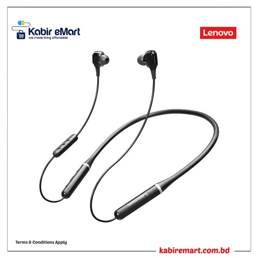 Lenovo XE66 Pro Dual Dynamic Neckband Bluetooth Headphone Black