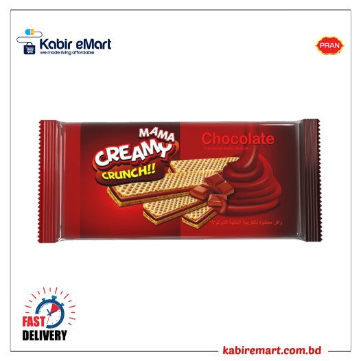 PRAN Mama Creamy Crunch Chocolate Wafer 110g