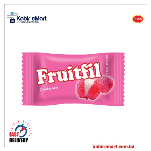 Fruitfil chewing Gum-Litchi 75 piece 1 Box