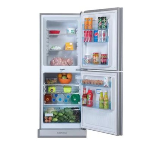 KONKA Refrigerator-KRT-200GB-Grey-2-Door, Upper Freezer 200 L