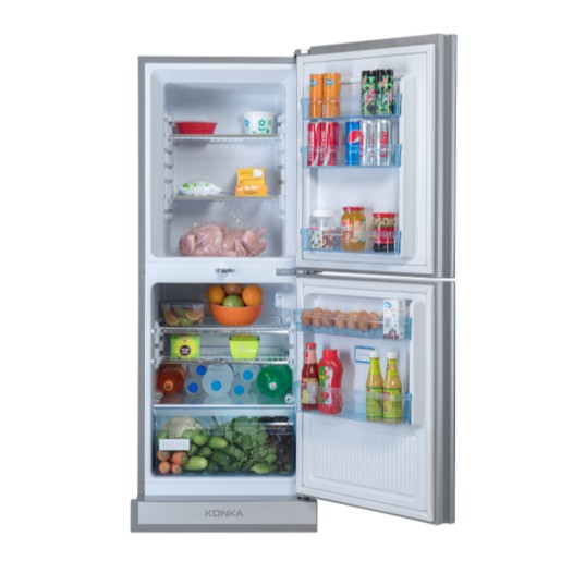 KONKA Refrigerator-KRT-200GB-Red Hibiscus-2-Door, Upper Freezer 200 L